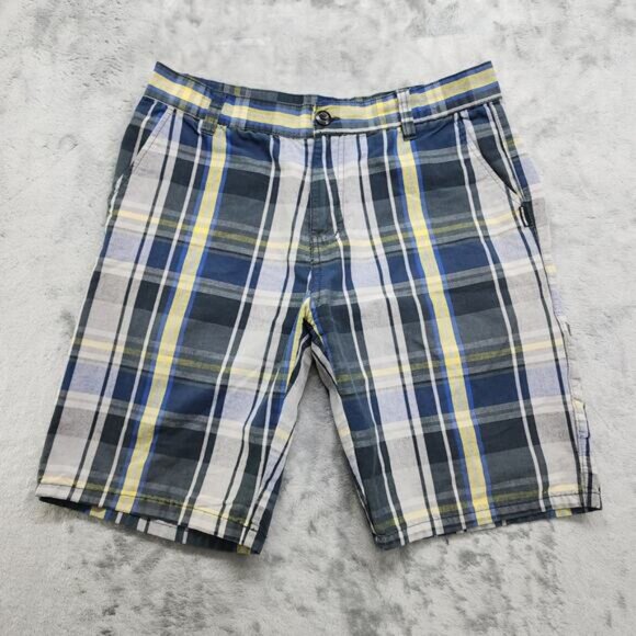 Zoo York Other - ZOO YORK Shorts Mens 32‎ Blue Yellow Black Plaid Bermuda Shorts Skater Boarding